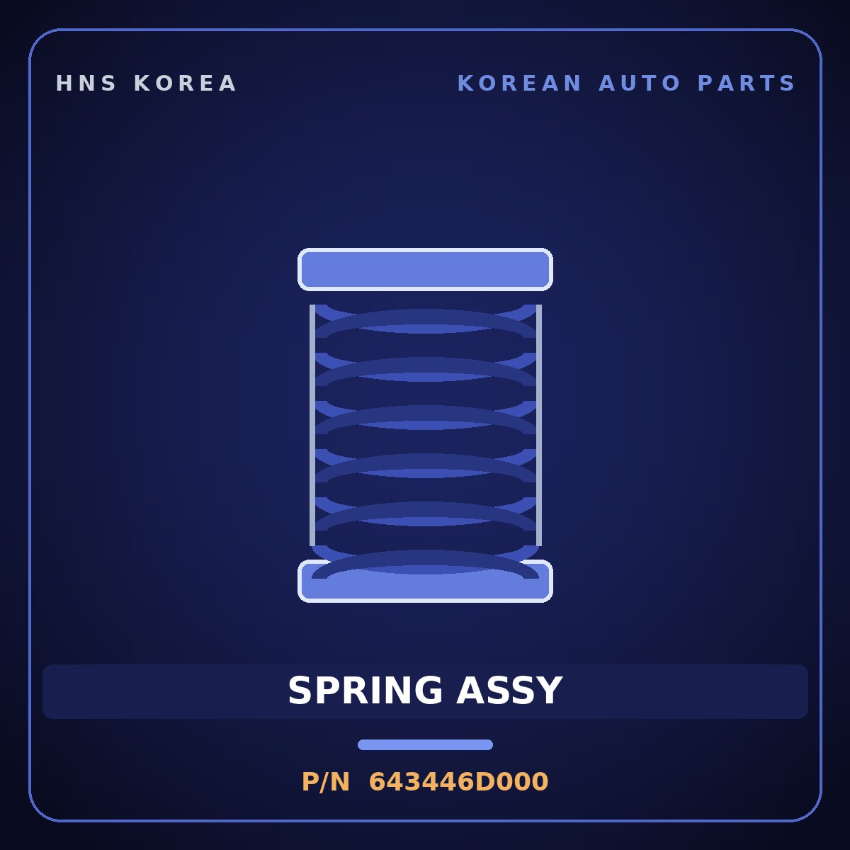 Genuine Mobis SPRING ASSY 643446D000 for Pavise 2019 HNS Parts Korea