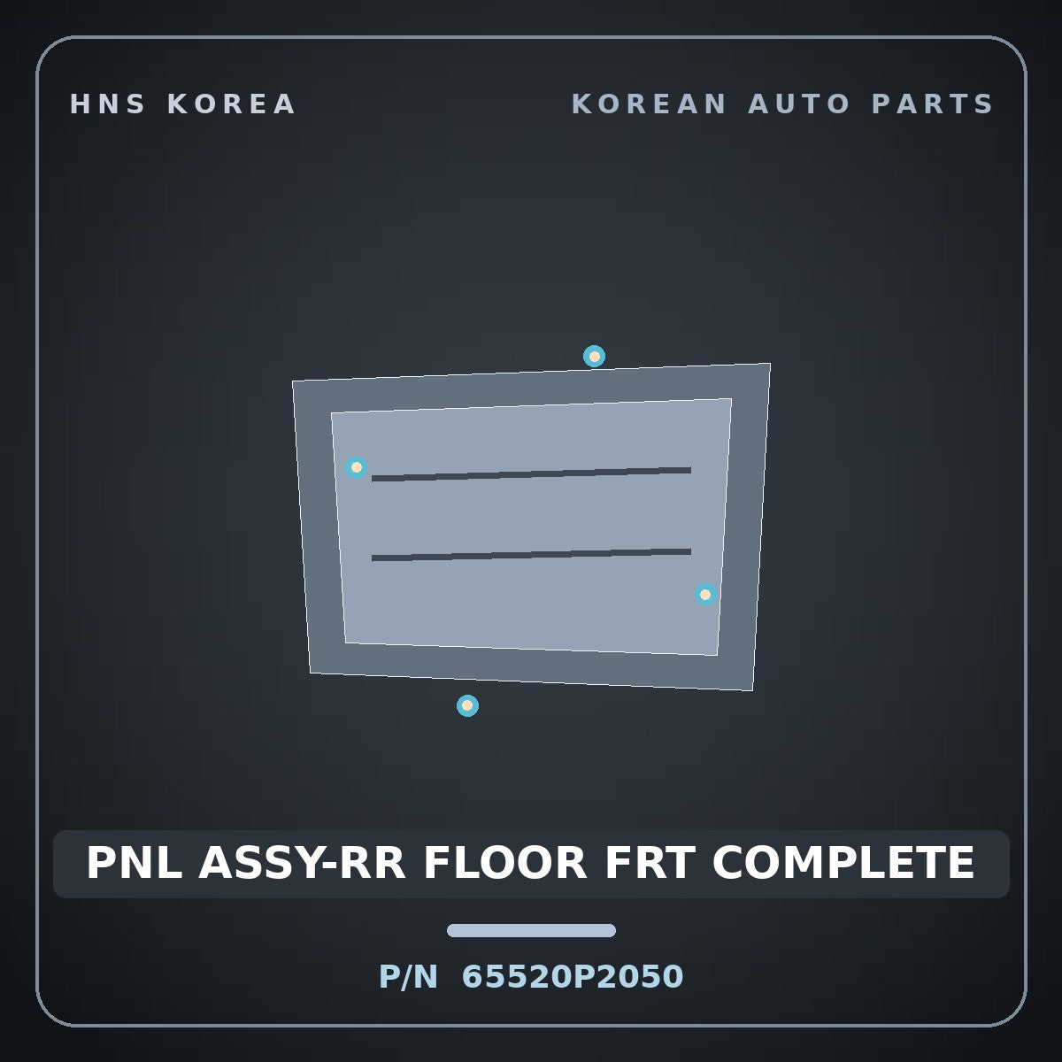 Genuine Mobis PNL ASSY-RR FLOOR FRT COMPLETE 65520P2050 for Sorento 2020 HNS Parts Korea