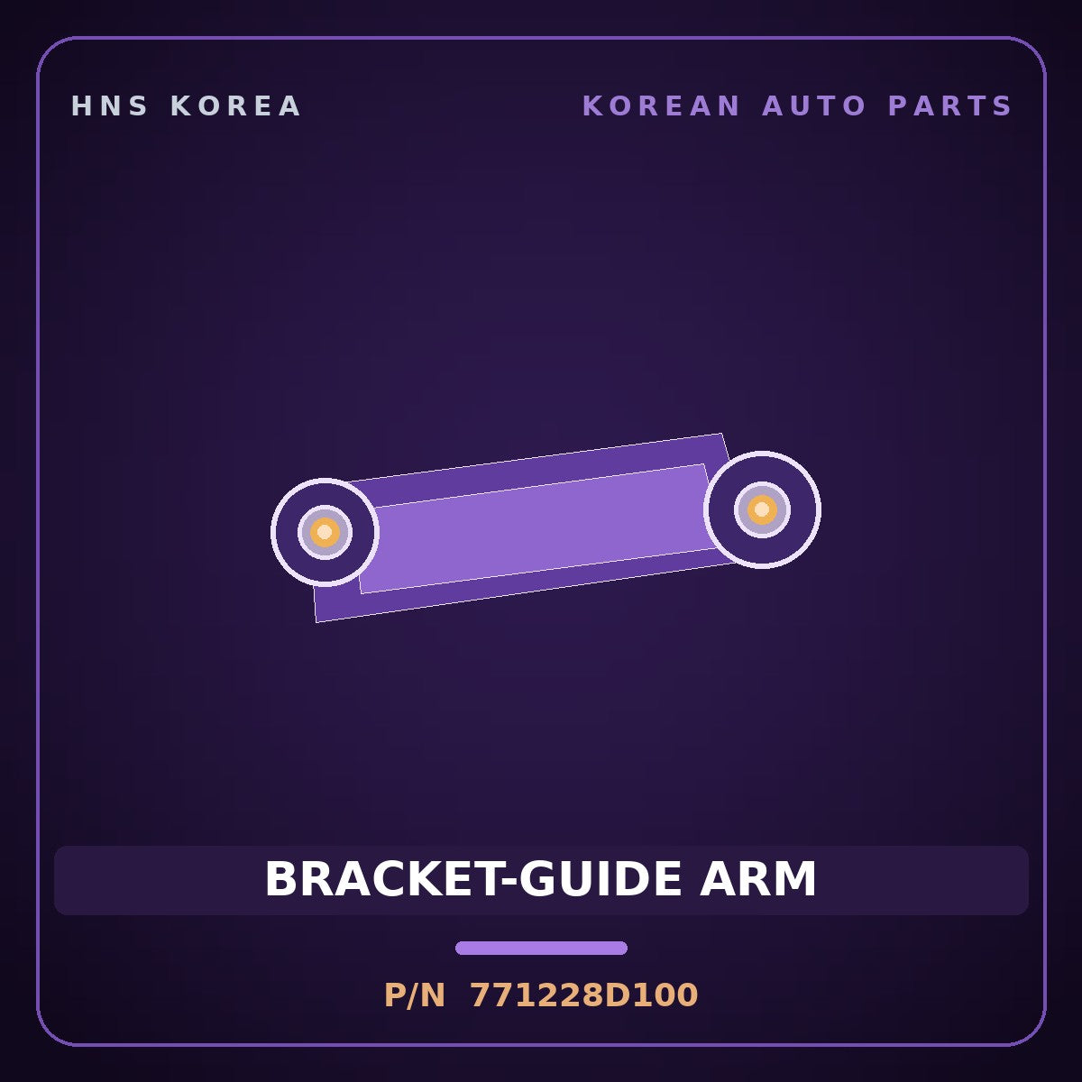 Genuine Mobis BRACKET-GUIDE ARM 771228D100 for Express 2006 HNS Parts Korea