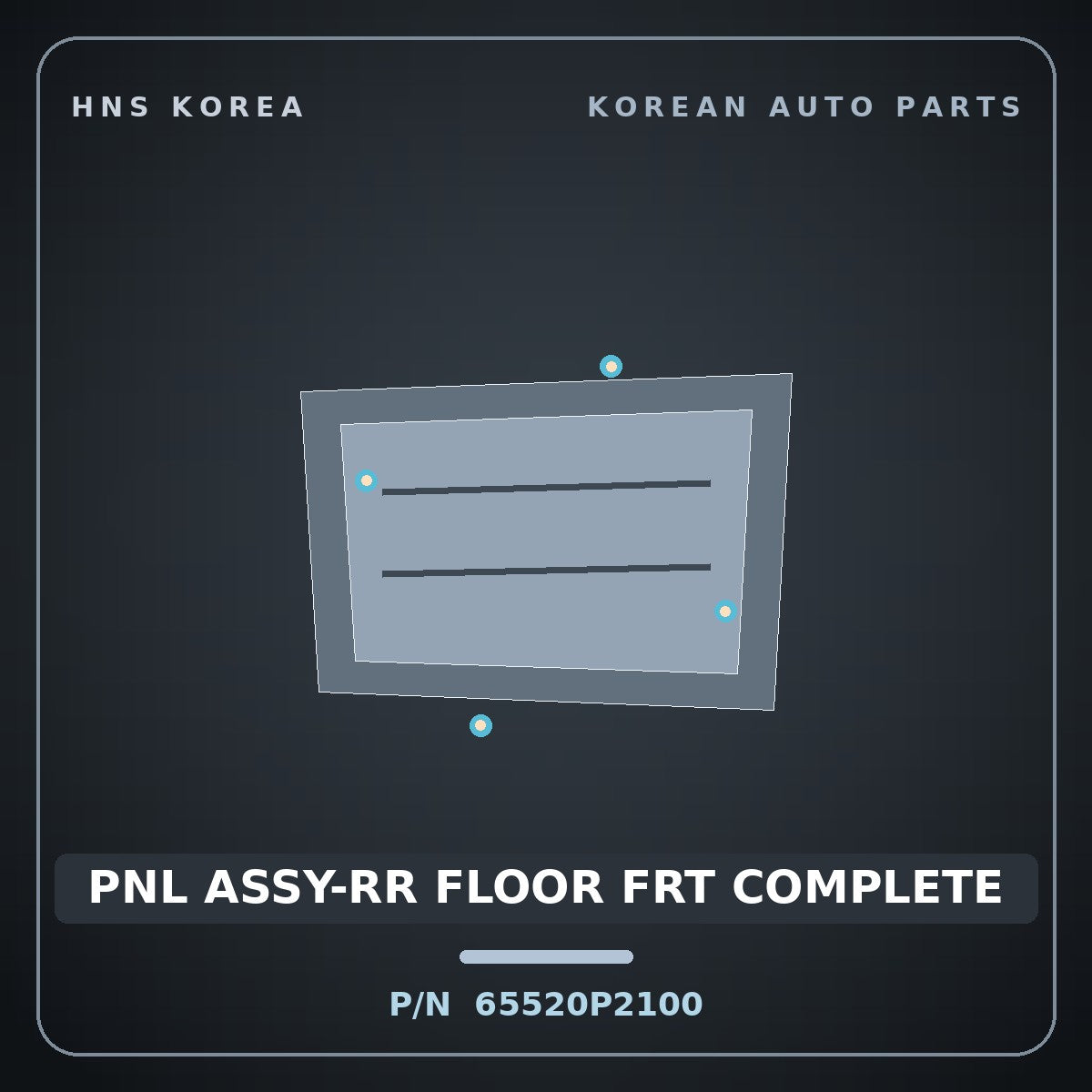 Genuine Mobis PNL ASSY-RR FLOOR FRT COMPLETE 65520P2100 for Sorento 2020 HNS Parts Korea
