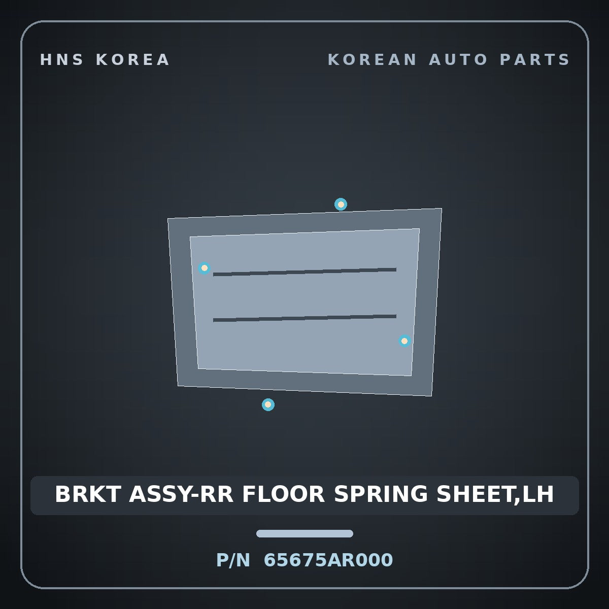 Genuine Mobis BRKT ASSY-RR FLOOR SPRING SHEET,LH 65675AR000 for Genesis GV70 2021 HNS Parts Korea