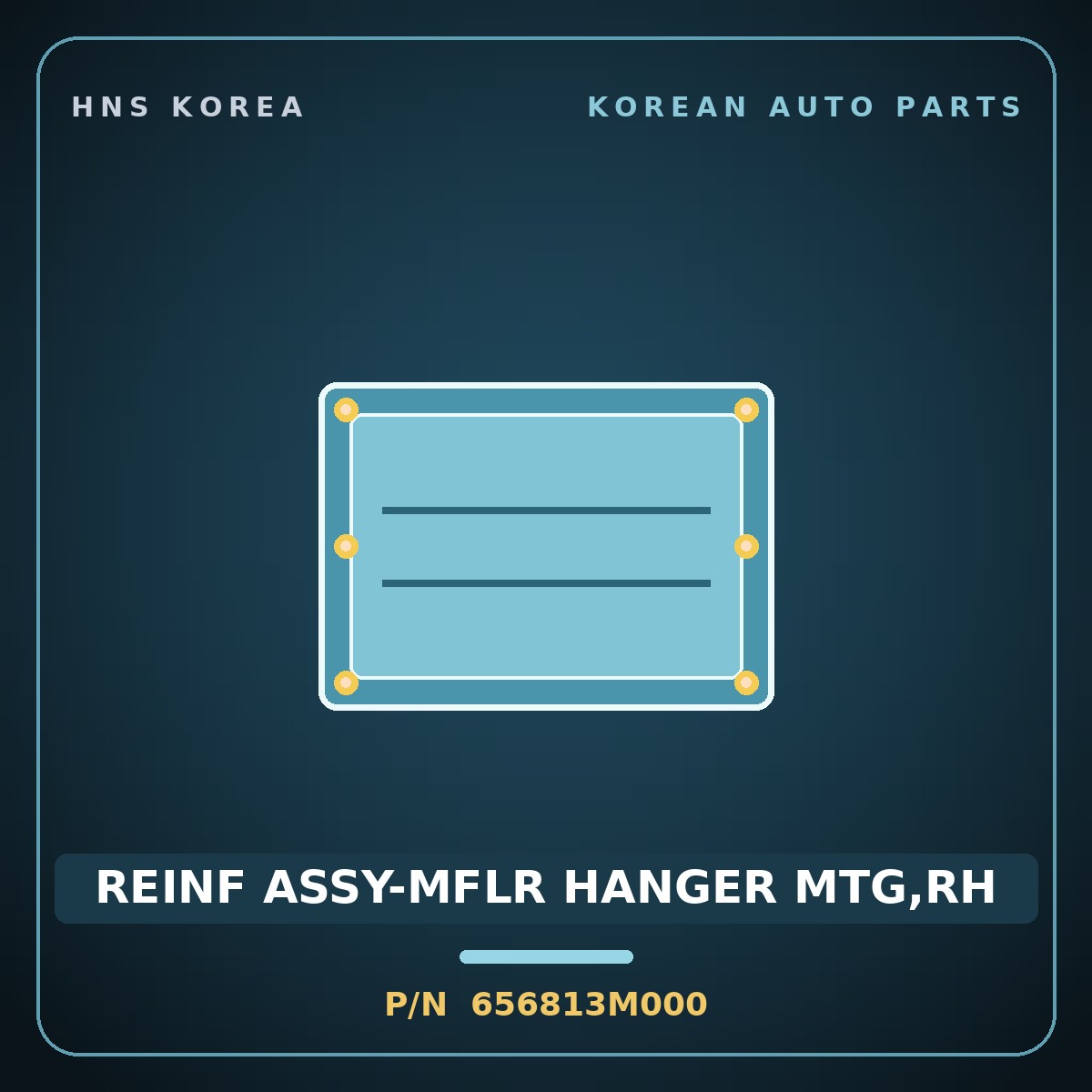 Genuine Mobis REINF ASSY-MFLR HANGER MTG,RH 656813M000 for Genesis 2007 HNS Parts Korea