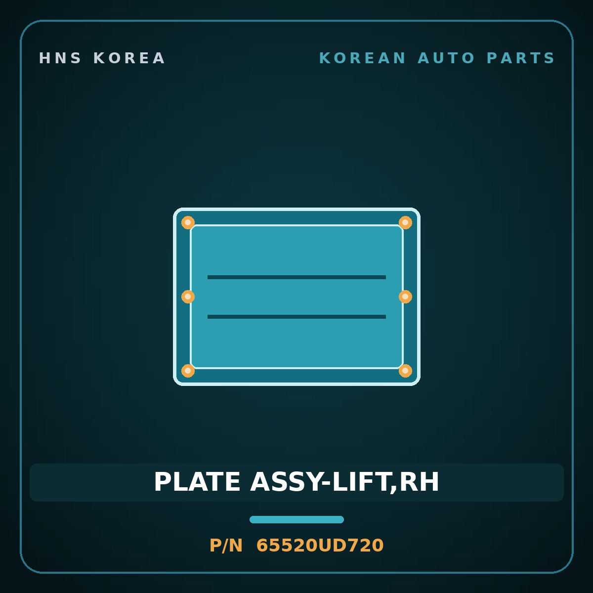 Genuine Mobis PLATE ASSY-LIFT,RH 65520UD720 for Power Truck 2004 HNS Parts Korea