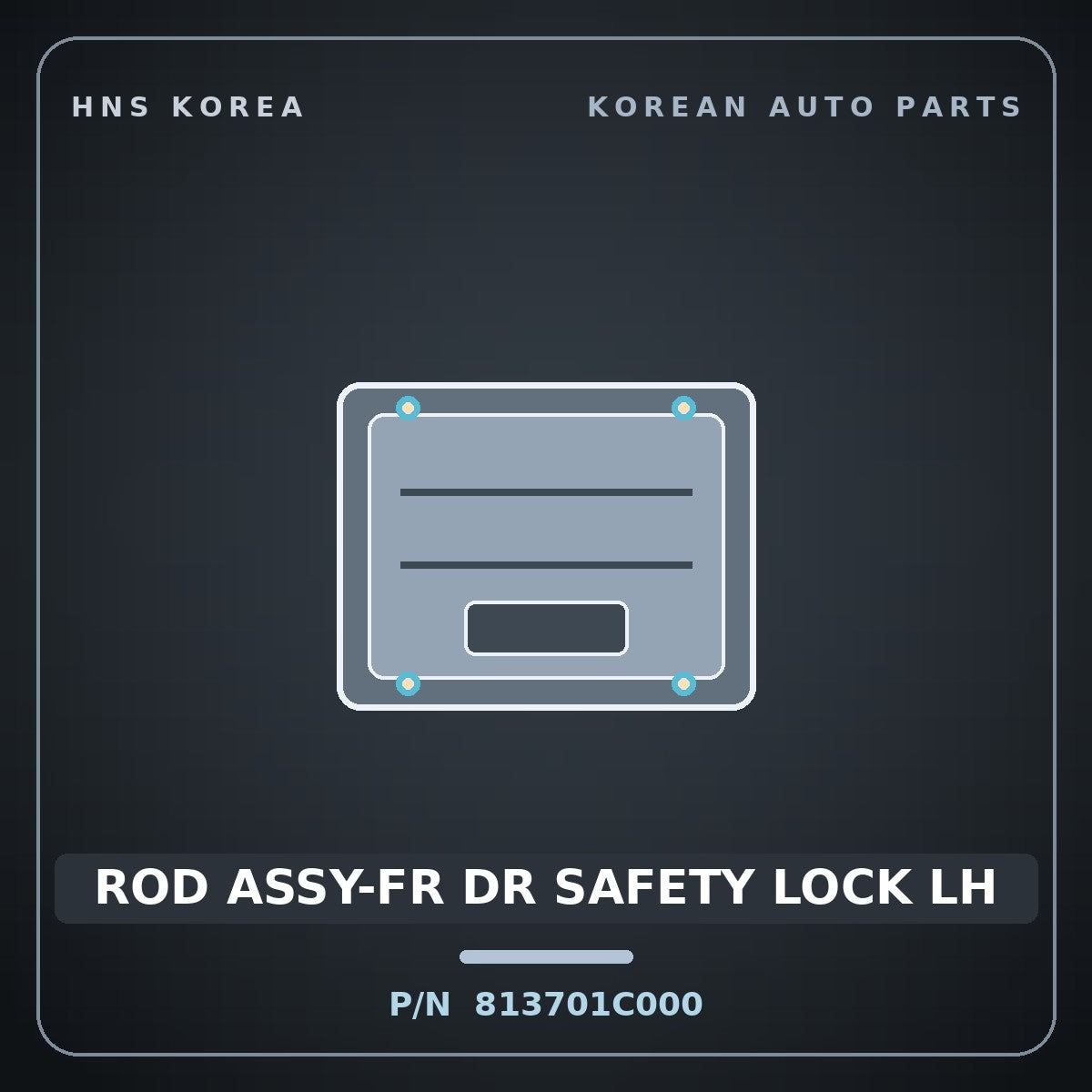 Genuine Mobis ROD ASSY-FR DR SAFETY LOCK LH 813701C000 for Click 2002 HNS Parts Korea