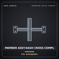 Genuine Mobis MEMBER ASSY-DASH CROSS COMPL 64350J5001 for Stinger 2017 HNS Parts Korea