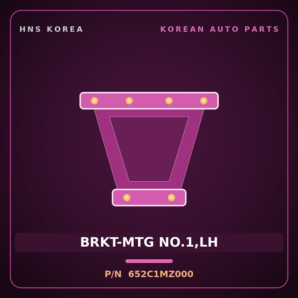 Genuine Mobis BRKT-MTG NO.1,LH 652C1MZ000 for Staria 2026 HNS Parts Korea