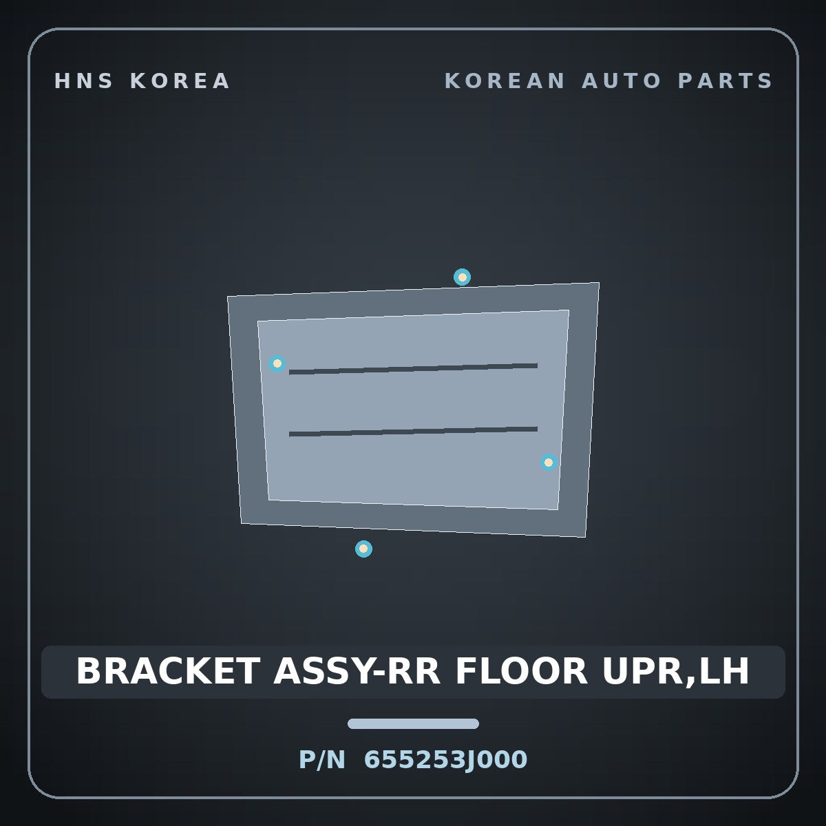 Genuine Mobis BRACKET ASSY-RR FLOOR UPR,LH 655253J000 for Veracruz 2006 HNS Parts Korea