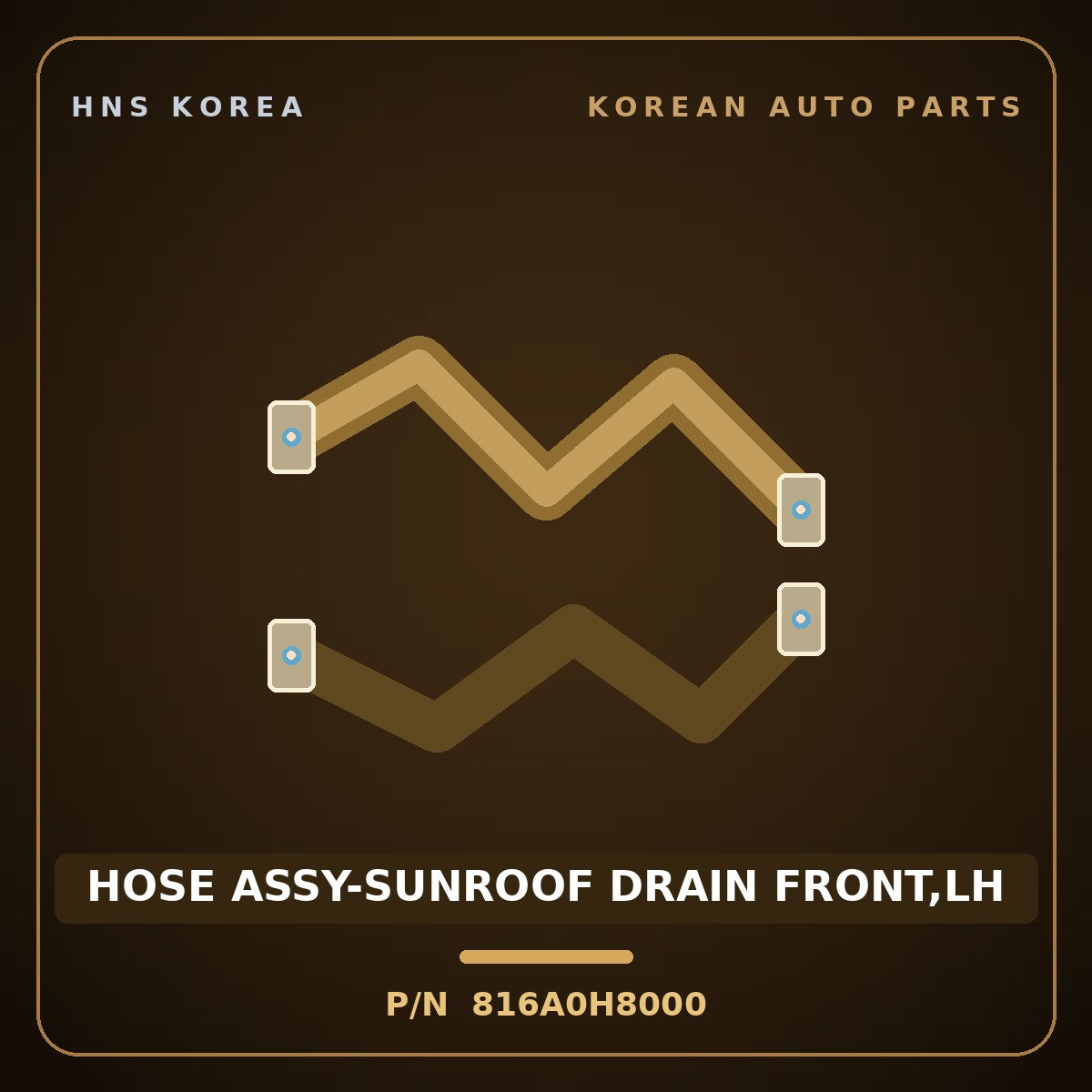 Genuine Mobis HOSE ASSY-SUNROOF DRAIN FRONT,LH 816A0H8000 for Stonic 2017 HNS Parts Korea