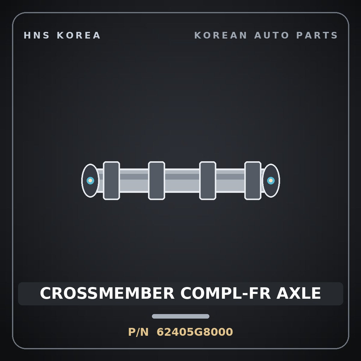 Genuine Mobis CROSSMEMBER COMPL-FR AXLE 62405G8000 for Grandeur 2017 HNS Parts Korea