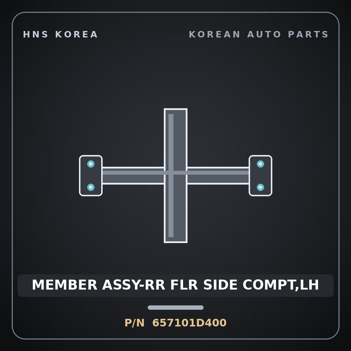Genuine Mobis MEMBER ASSY-RR FLR SIDE COMPT,LH 657101D400 for Carens 2006 HNS Parts Korea