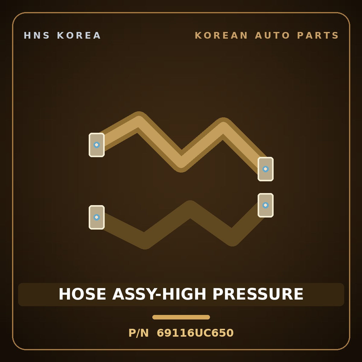 Genuine Mobis HOSE ASSY-HIGH PRESSURE 69116UC650 for Heavy Special Purpose Truck 2004 HNS Parts Korea