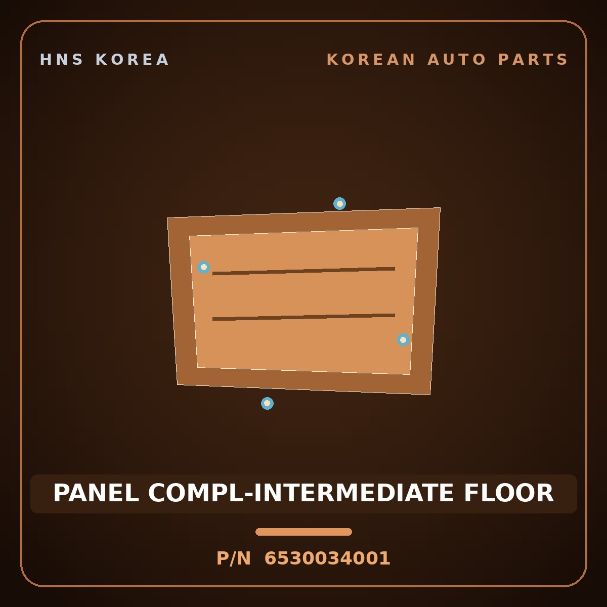 Genuine Mobis PANEL COMPL-INTERMEDIATE FLOOR 6530034001 for Sonata 1995 HNS Parts Korea