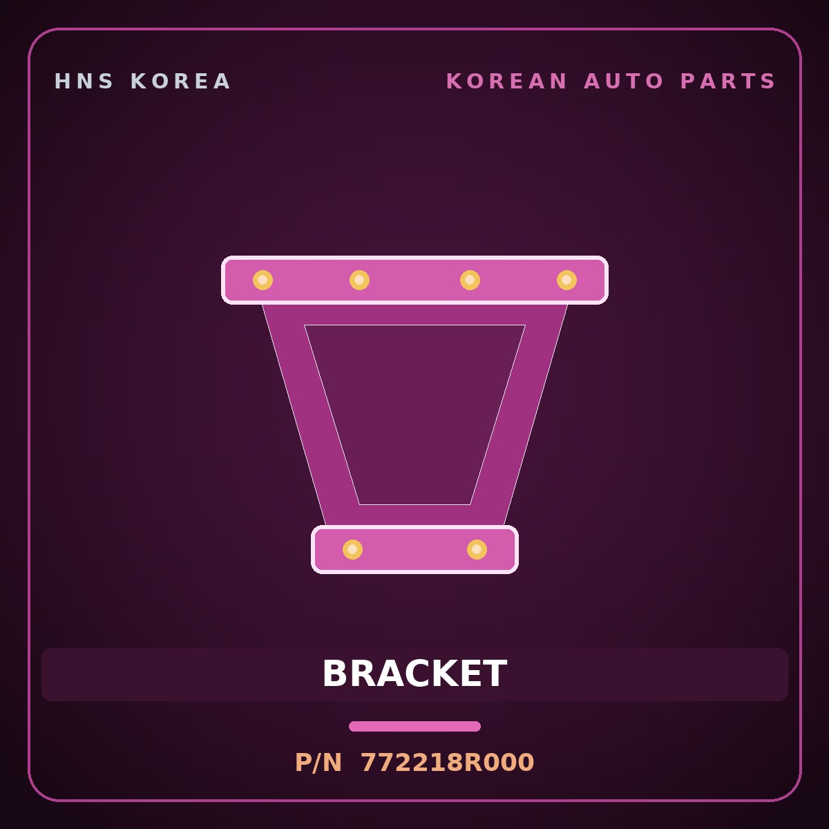 Genuine Mobis BRACKET 772218R000 for Granbird 2008 HNS Parts Korea