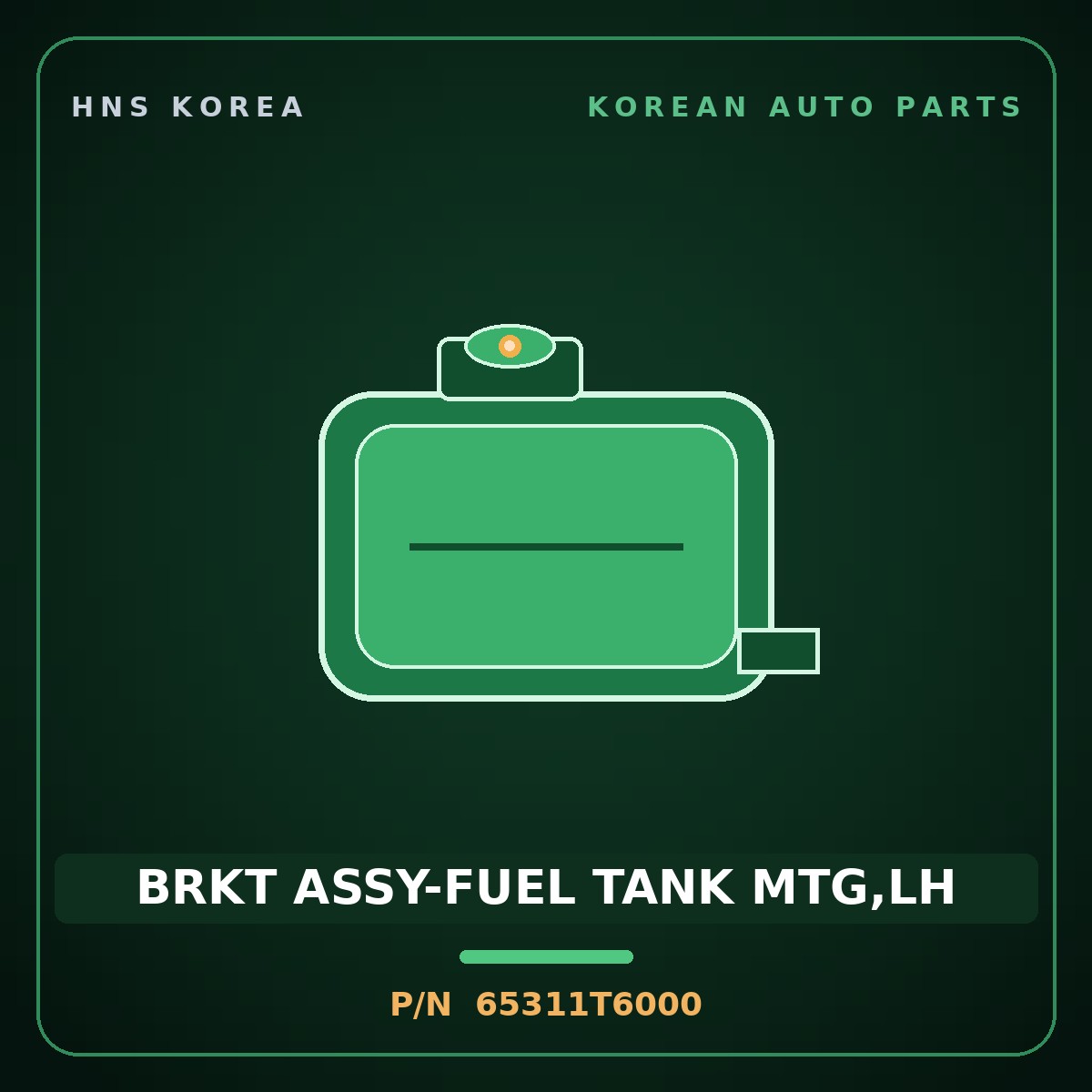 Genuine Mobis BRKT ASSY-FUEL TANK MTG,LH 65311T6000 for Genesis GV80 2020 HNS Parts Korea