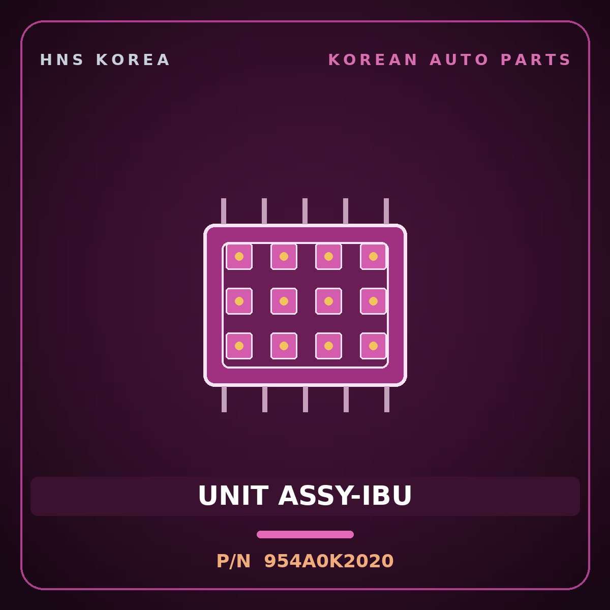 Genuine Mobis UNIT ASSY-IBU 954A0K2020 for Venue 2019 HNS Parts Korea