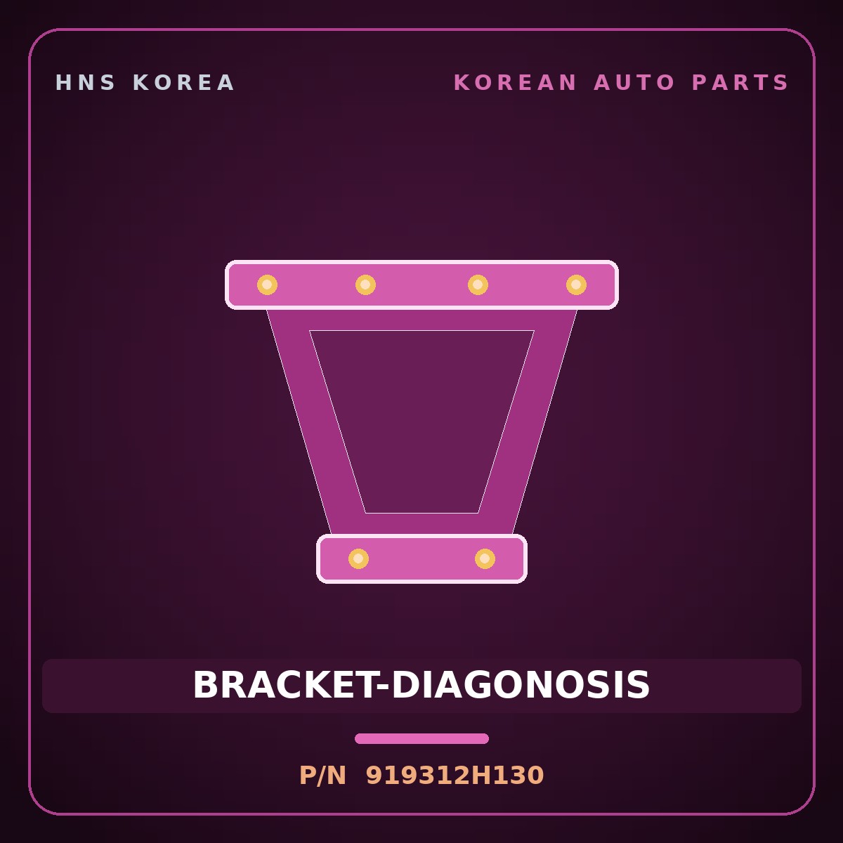 Genuine Mobis BRACKET-DIAGONOSIS 919312H130 for Avante 2006 HNS Parts Korea