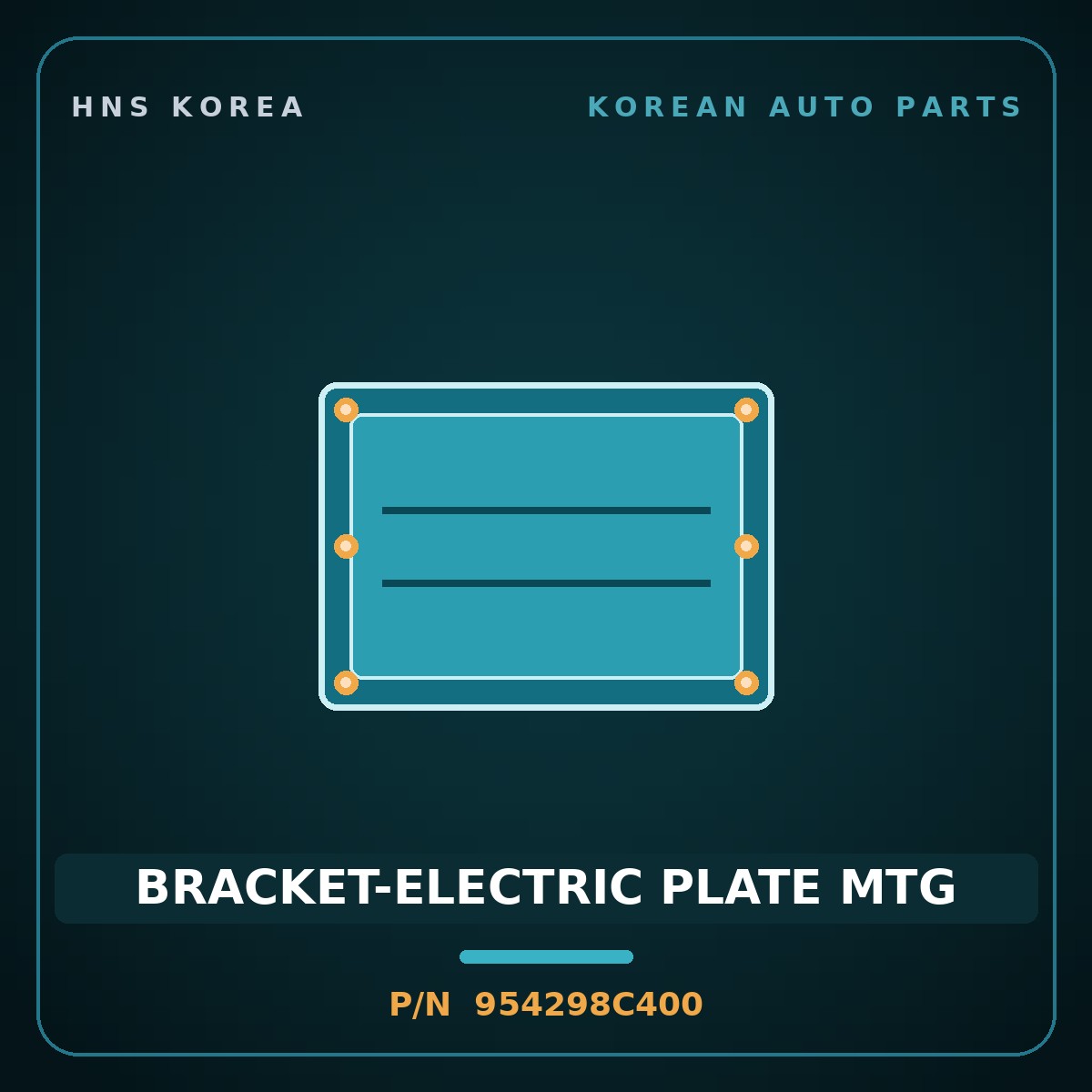 Genuine Mobis BRACKET-ELECTRIC PLATE MTG 954298C400 for Aero City 2000 HNS Parts Korea