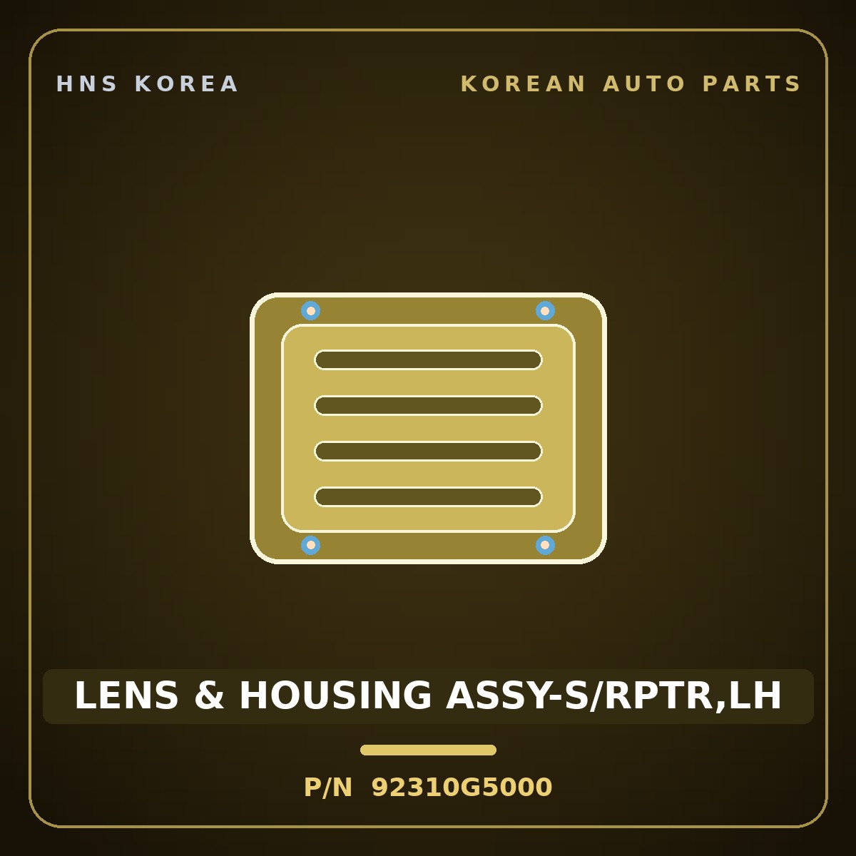 Genuine Mobis LENS & HOUSING ASSY-S/RPTR,LH 92310G5000 for Niro 2016 HNS Parts Korea
