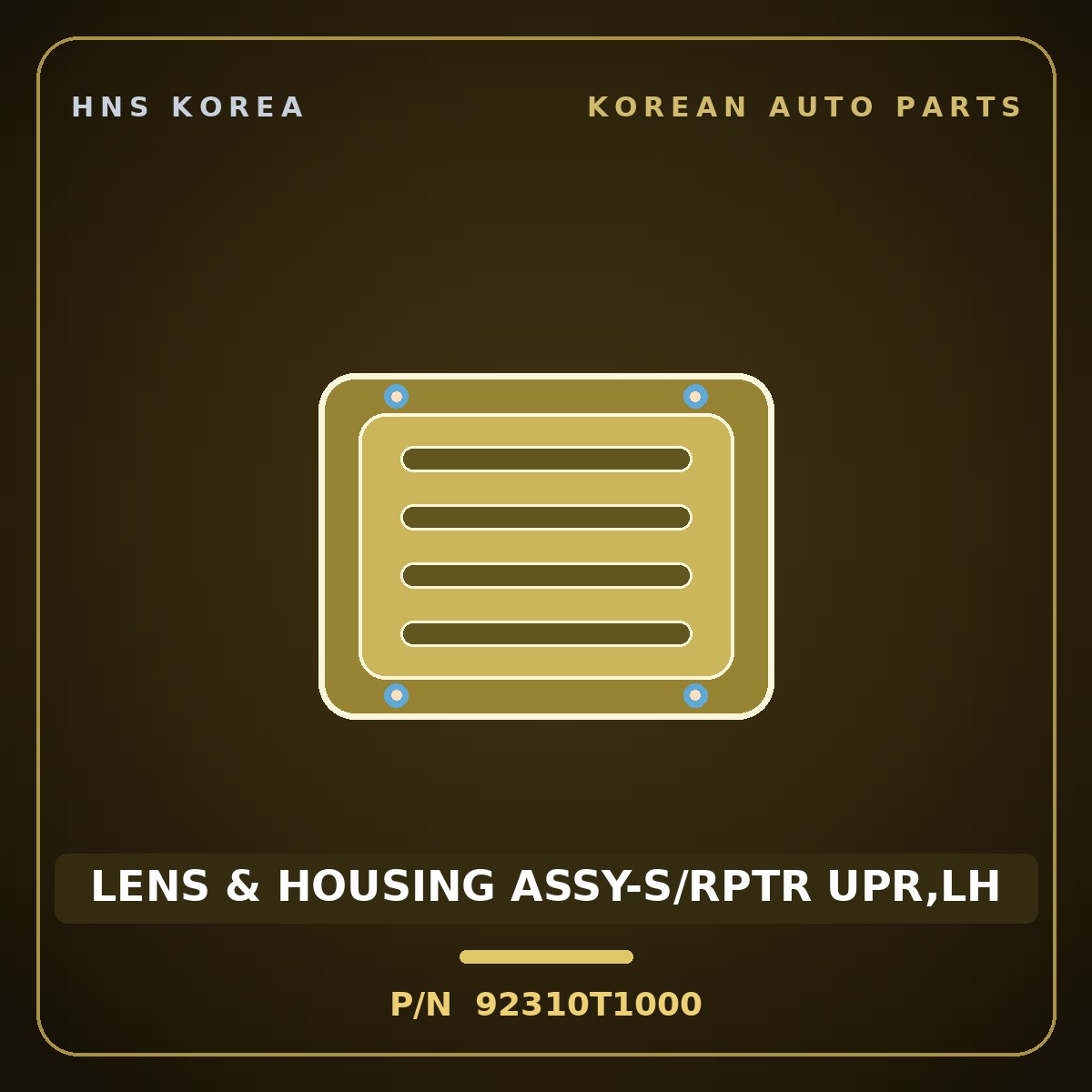 Genuine Mobis LENS & HOUSING ASSY-S/RPTR UPR,LH 92310T1000 for G80 2020 HNS Parts Korea