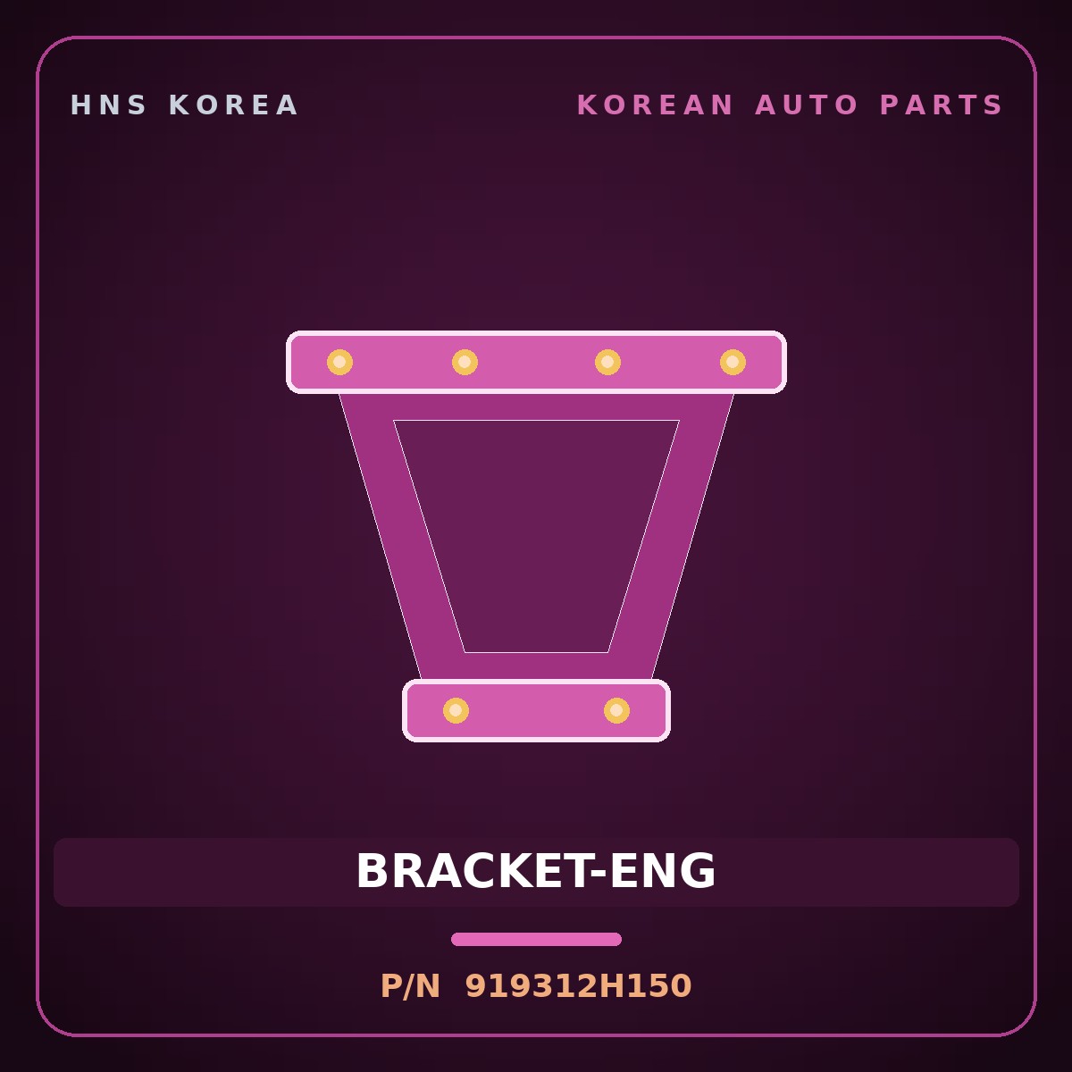 Genuine Mobis BRACKET-ENG 919312H150 for Accent 2006 HNS Parts Korea