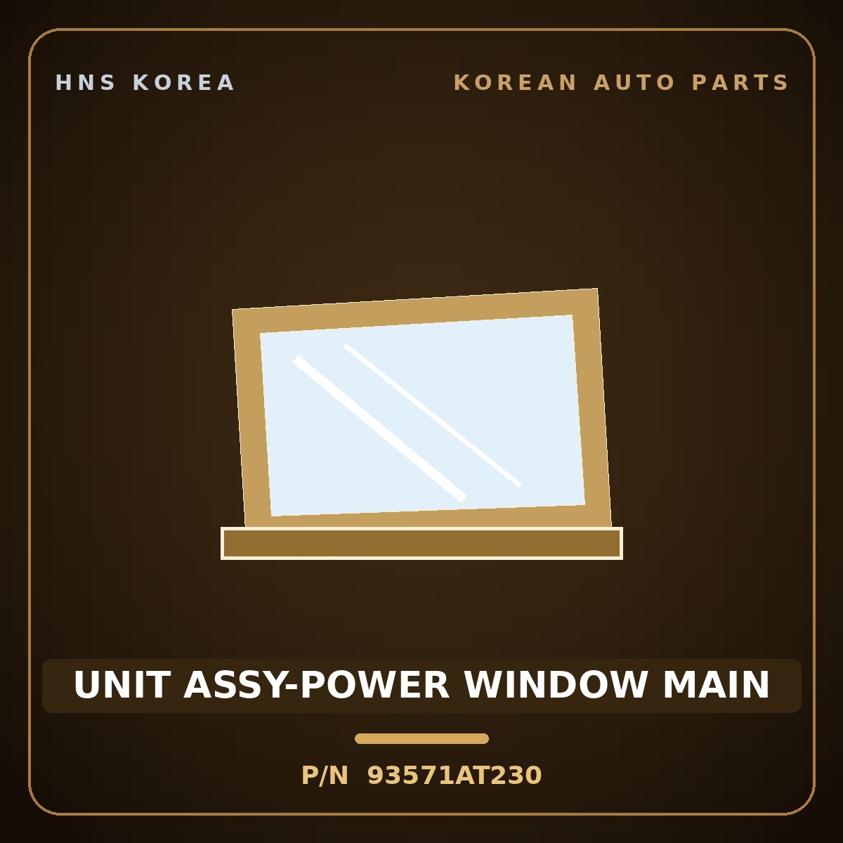 Genuine Mobis UNIT ASSY-POWER WINDOW MAIN 93571AT230 for Niro 2025 HNS Parts Korea