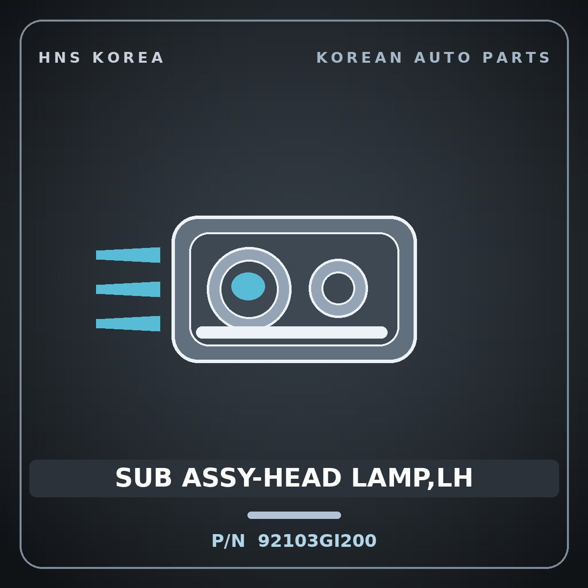 Genuine Mobis SUB ASSY-HEAD LAMP,LH 92103GI200 for Ioniq 5 2024 HNS Parts Korea