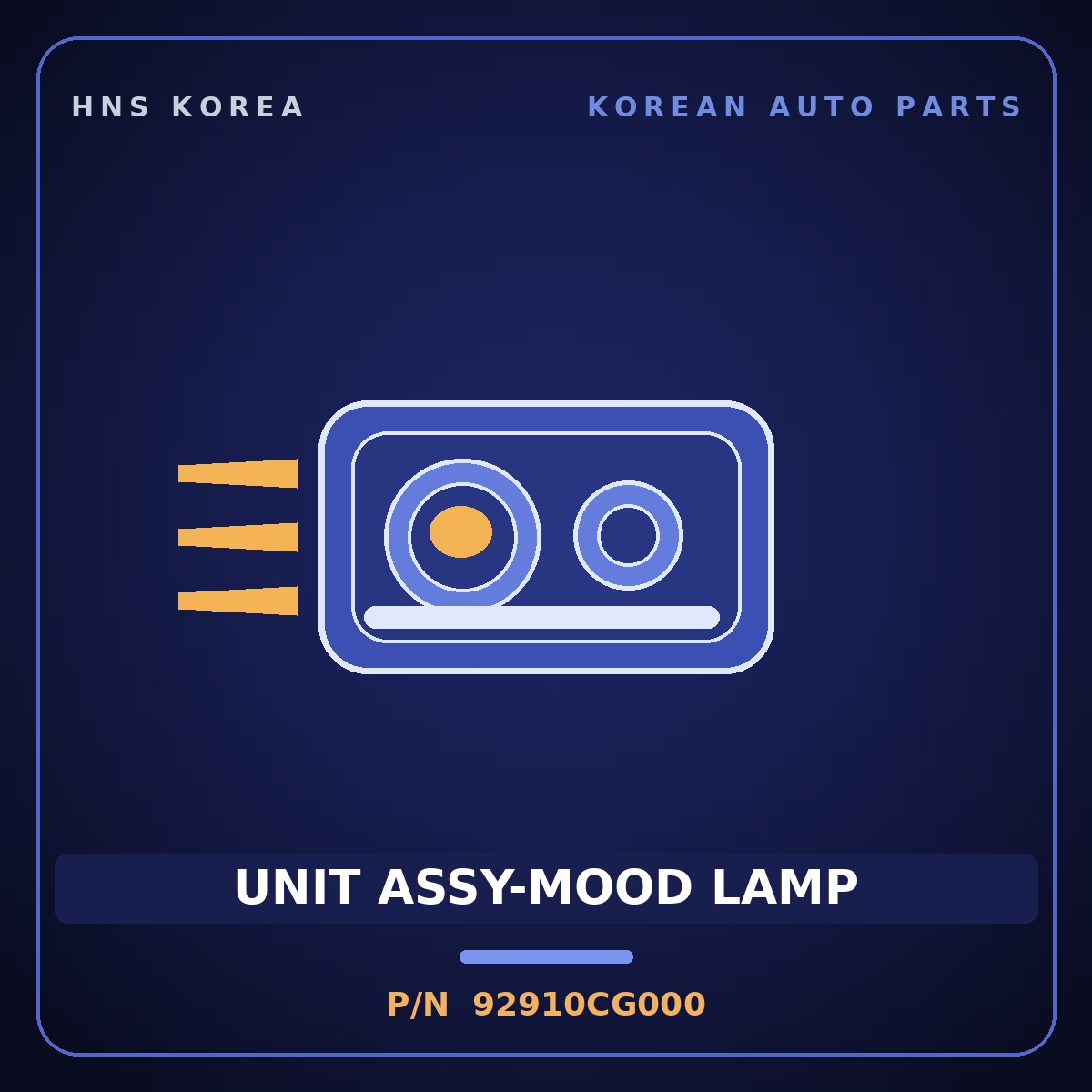 Genuine Mobis UNIT ASSY-MOOD LAMP 92910CG000 for Staria 2021 HNS Parts Korea