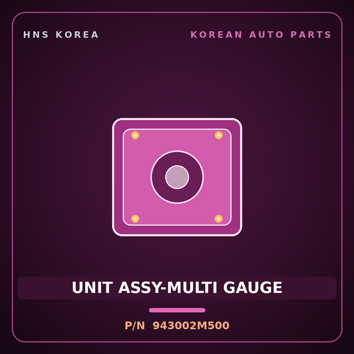 Genuine Mobis UNIT ASSY-MULTI GAUGE 943002M500 for Genesis Coupe 2012 HNS Parts Korea