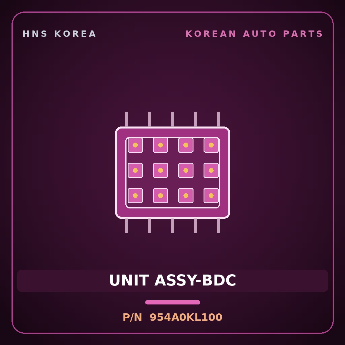 Genuine Mobis UNIT ASSY-BDC 954A0KL100 for Ioniq 6 2025 HNS Parts Korea