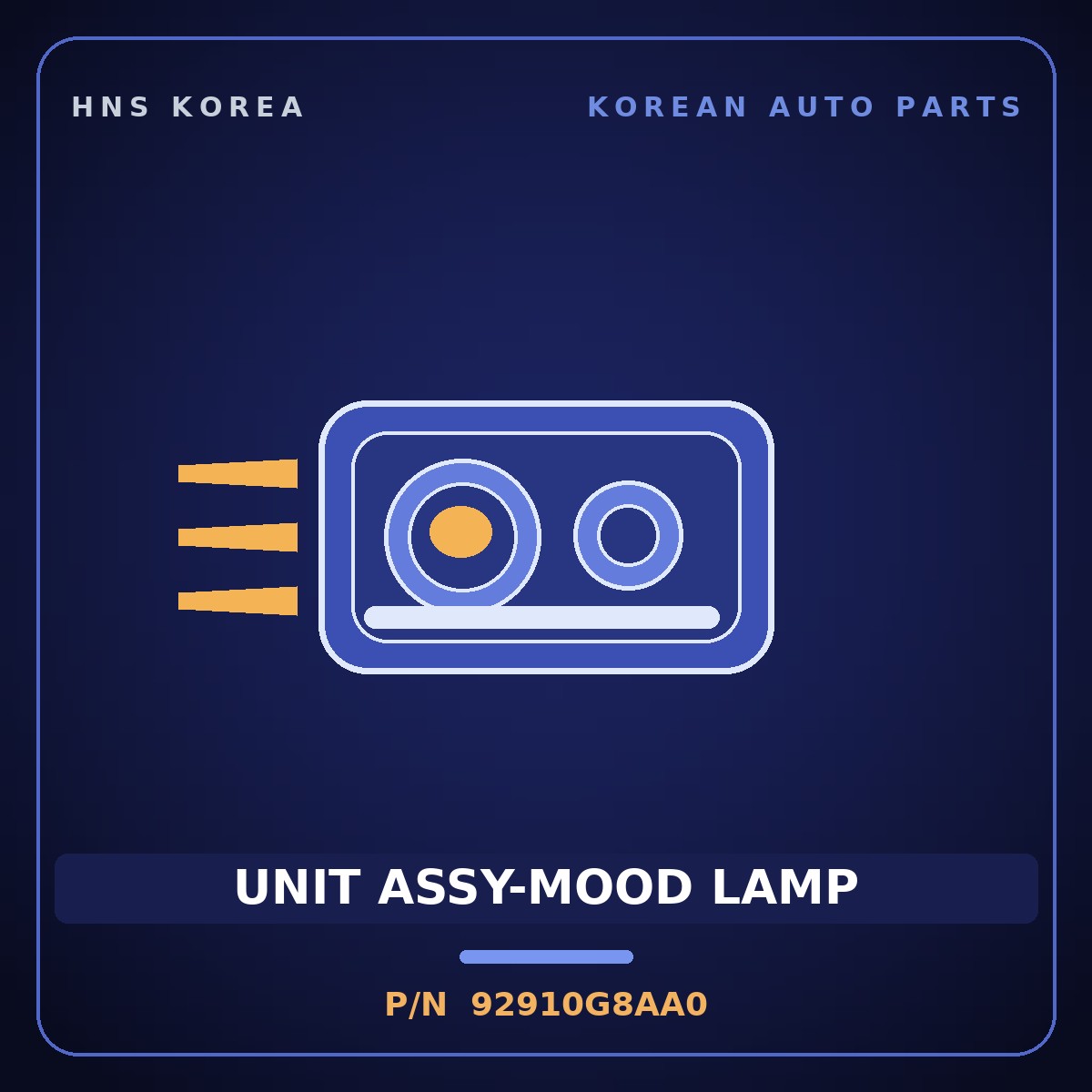 Genuine Mobis UNIT ASSY-MOOD LAMP 92910G8AA0 for Grandeur 2020 HNS Parts Korea