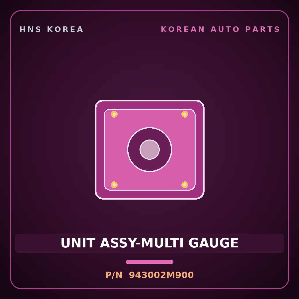 Genuine Mobis UNIT ASSY-MULTI GAUGE 943002M900 for Genesis Coupe 2012 HNS Parts Korea
