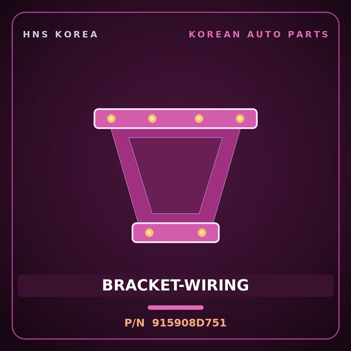 Genuine Mobis BRACKET-WIRING 915908D751 for Express 2006 HNS Parts Korea