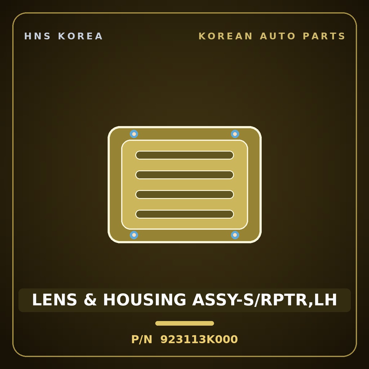 Genuine Mobis LENS & HOUSING ASSY-S/RPTR,LH 923113K000 for Carens 2004 HNS Parts Korea