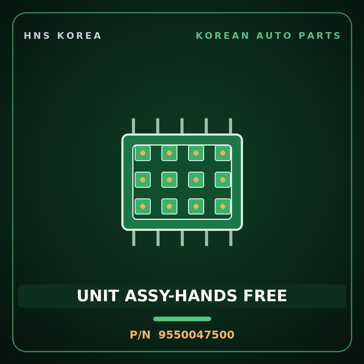 Genuine Mobis UNIT ASSY-HANDS FREE 9550047500 for Grand Starex 2000 HNS Parts Korea