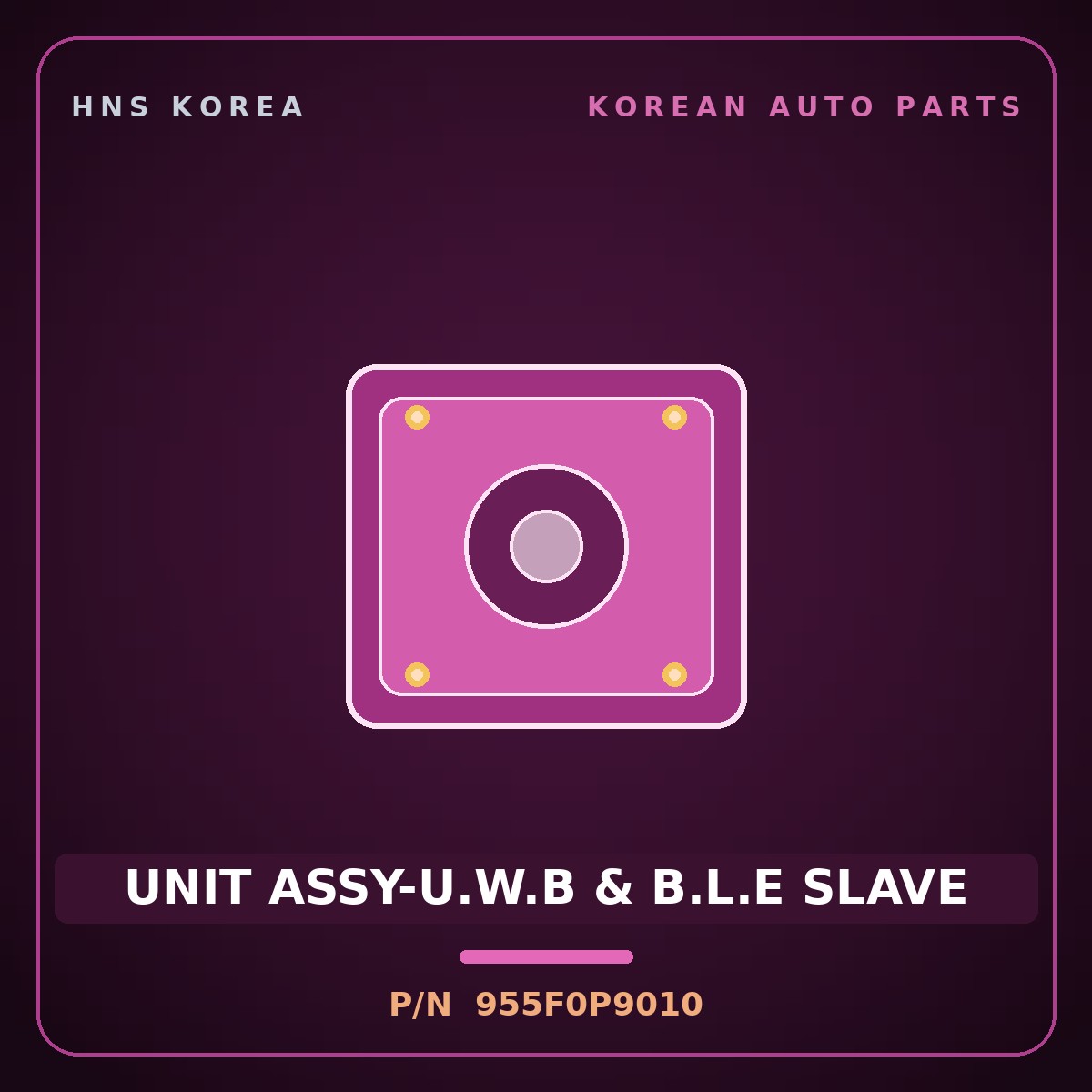 Genuine Mobis UNIT ASSY-U.W.B & B.L.E SLAVE 955F0P9010 for Palisade 2025 HNS Parts Korea
