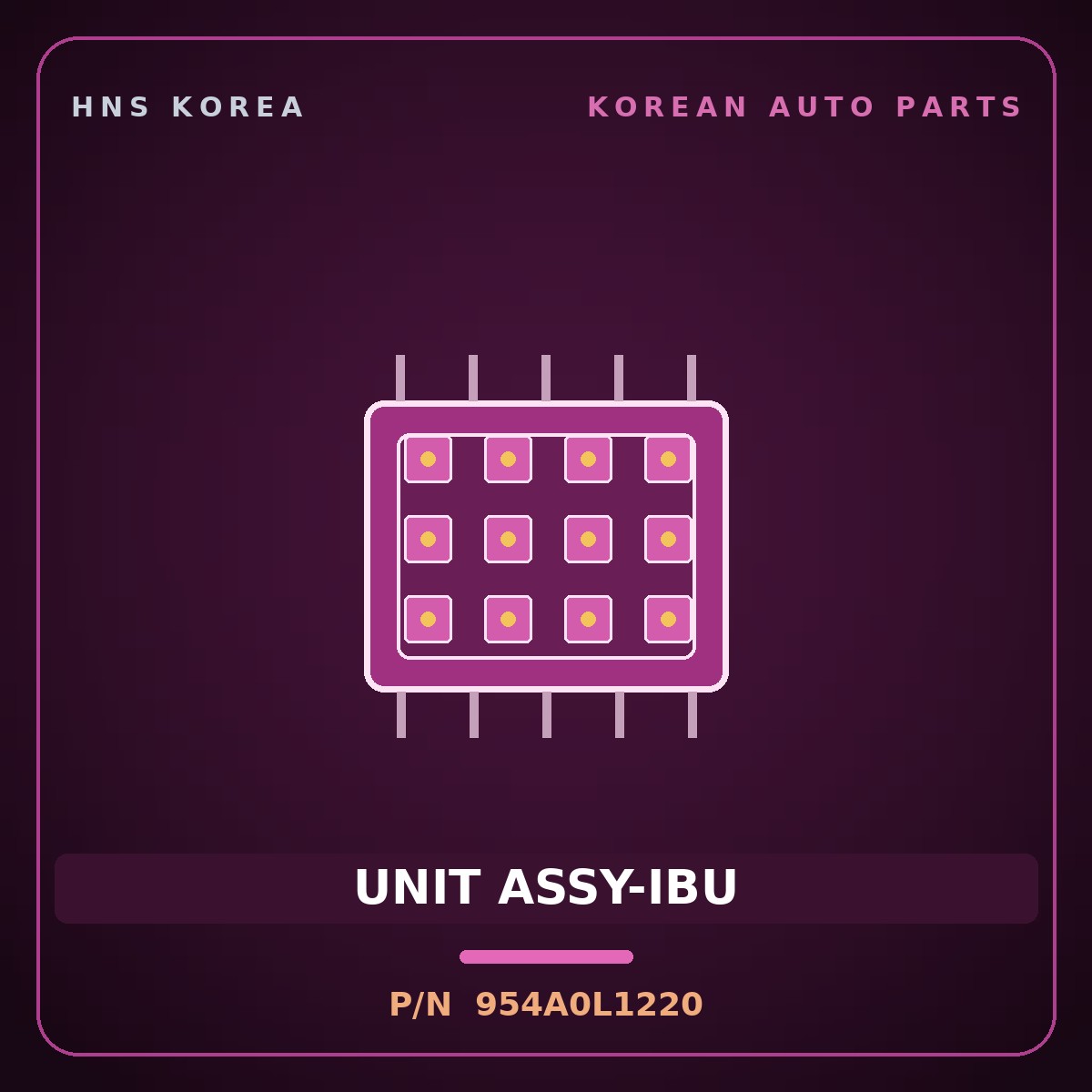 Genuine Mobis UNIT ASSY-IBU 954A0L1220 for Sonata 2019 HNS Parts Korea