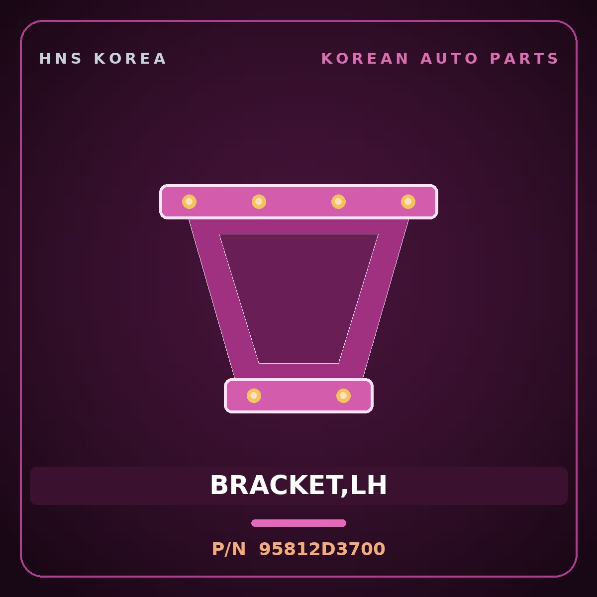 Genuine Mobis BRACKET,LH 95812D3700 for Tucson 2018 HNS Parts Korea