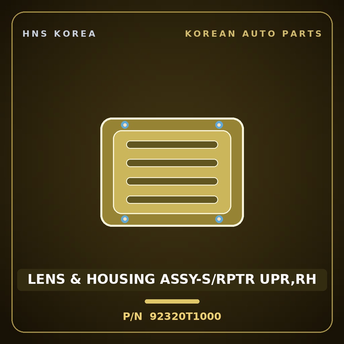 Genuine Mobis LENS & HOUSING ASSY-S/RPTR UPR,RH 92320T1000 for G80 2020 HNS Parts Korea