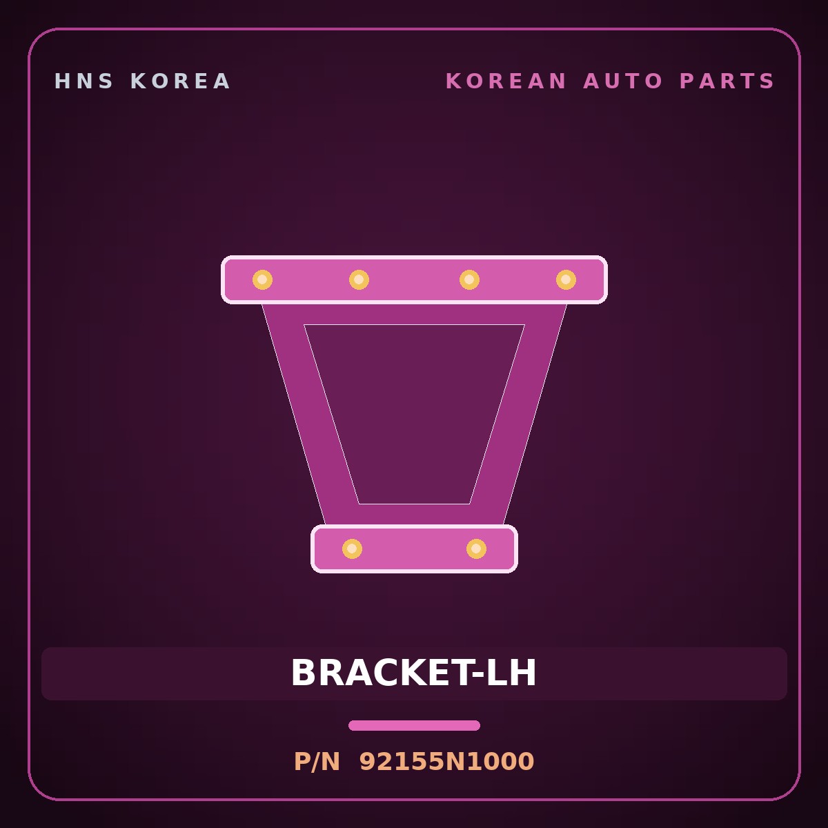 Genuine Mobis BRACKET-LH 92155N1000 for Grandeur 2023 HNS Parts Korea