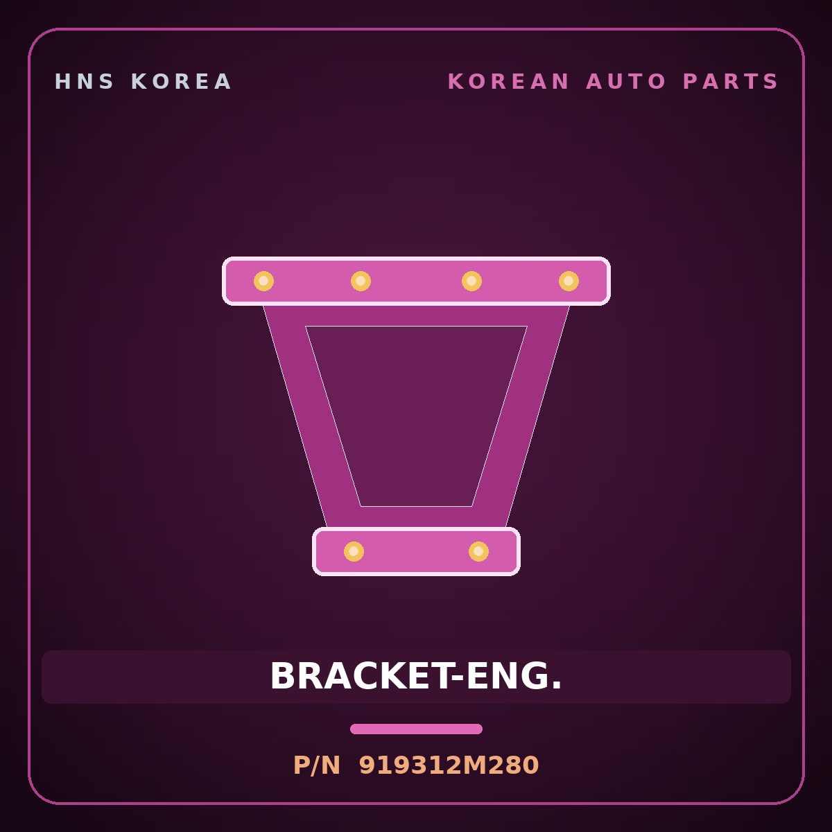 Genuine Mobis BRACKET-ENG. 919312M280 for Genesis Coupe 2008 HNS Parts Korea
