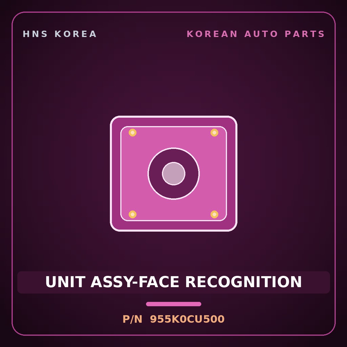 Genuine Mobis UNIT ASSY-FACE RECOGNITION 955K0CU500 for Genesis GV60 2025 HNS Parts Korea