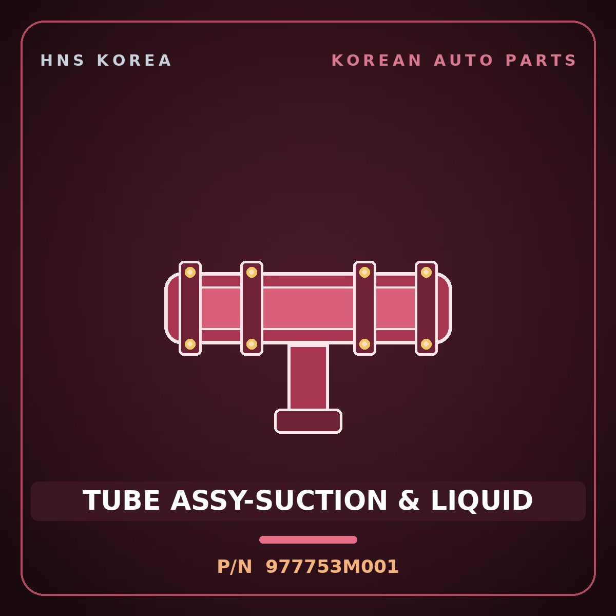 Genuine Mobis TUBE ASSY-SUCTION & LIQUID 977753M001 for Genesis 2007 HNS Parts Korea