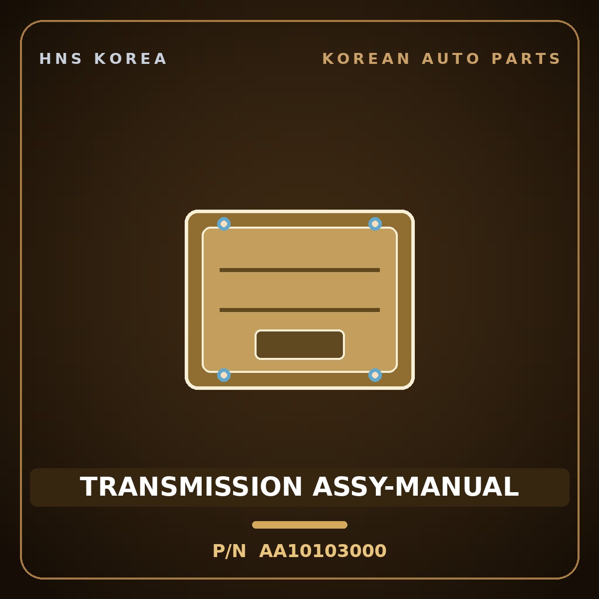 Genuine Mobis TRANSMISSION ASSY-MANUAL AA10103000 for Towner 2000 HNS Parts Korea