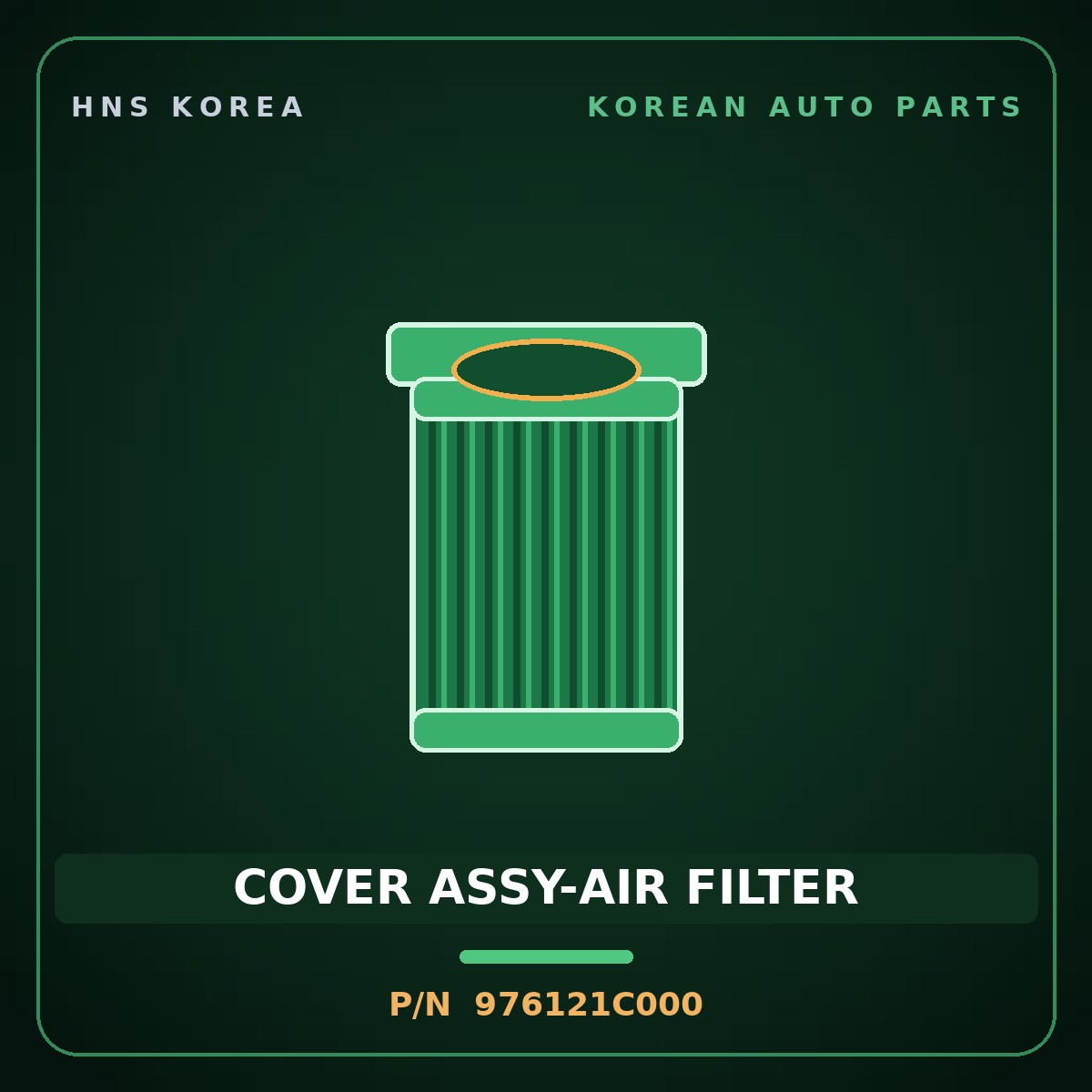 Genuine Mobis COVER ASSY-AIR FILTER 976121C000 for Click 2000 HNS Parts Korea