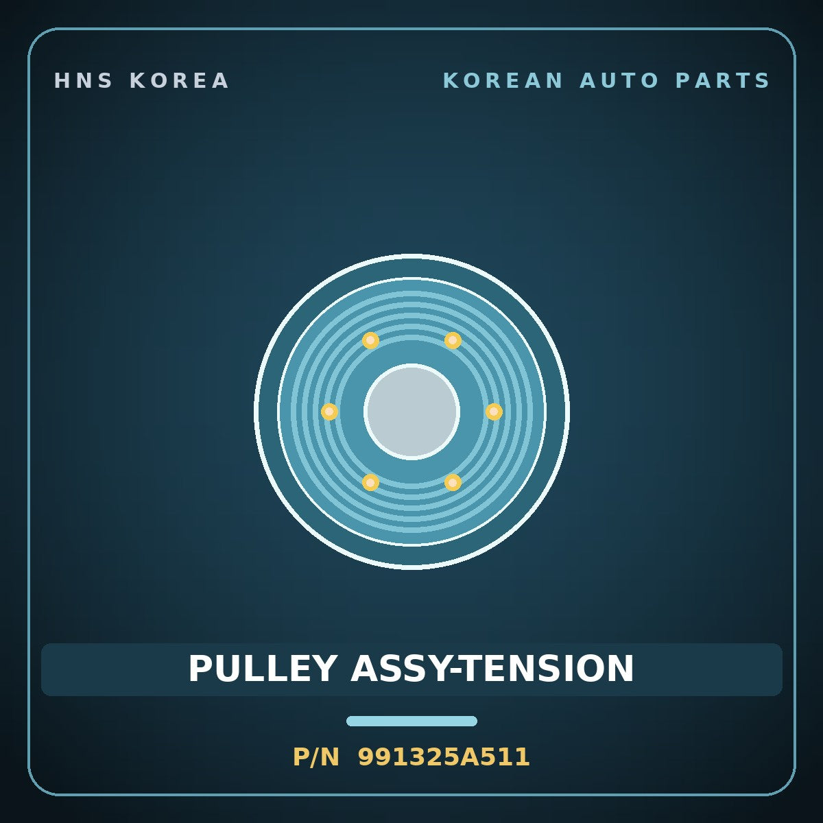 Genuine Mobis PULLEY ASSY-TENSION 991325A511 for County 1998 HNS Parts Korea