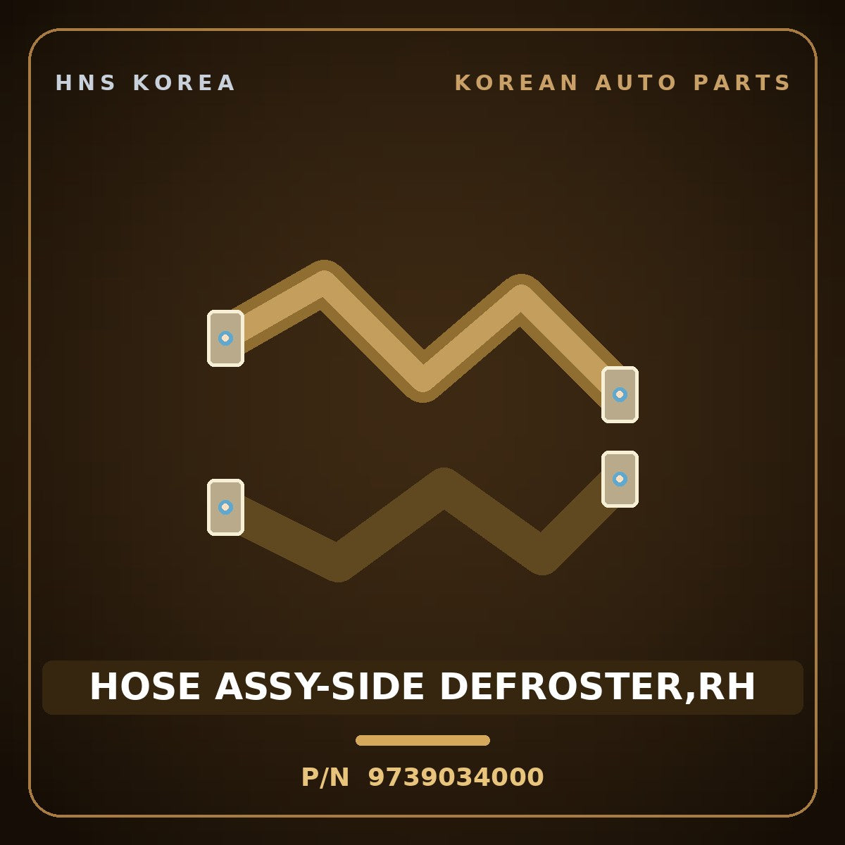 Genuine Mobis HOSE ASSY-SIDE DEFROSTER,RH 9739034000 for Sonata 1995 HNS Parts Korea