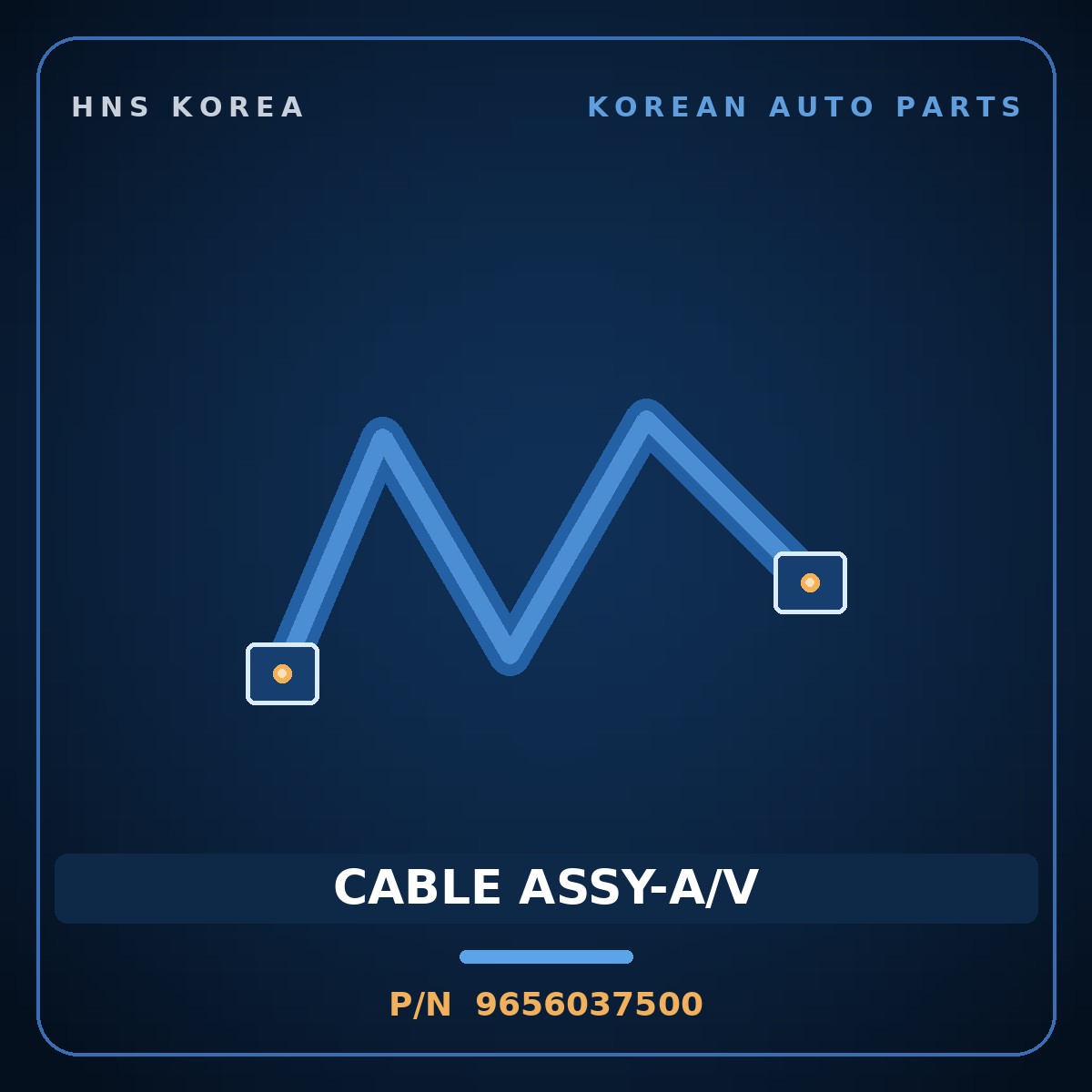 Genuine Mobis CABLE ASSY-A/V 9656037500 for Dynasty 1992 HNS Parts Korea