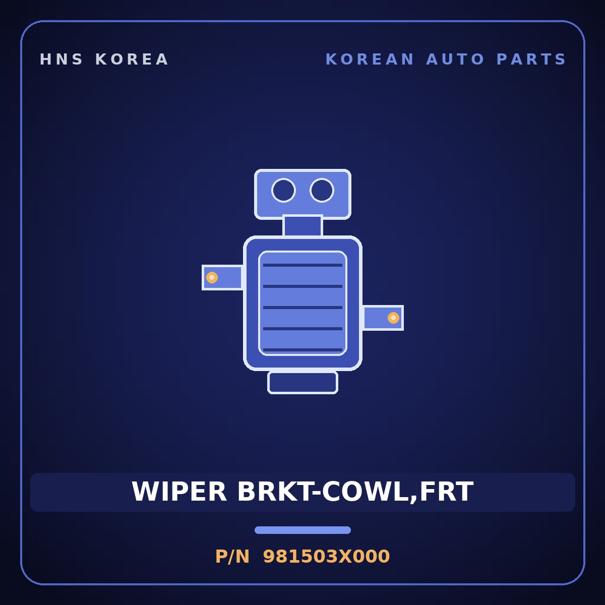 Genuine Mobis WIPER BRKT-COWL,FRT 981503X000 for Elantra 2011 HNS Parts Korea