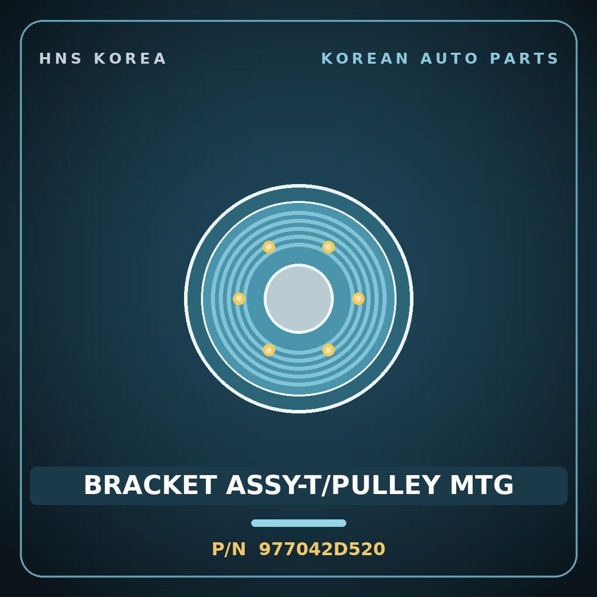 Genuine Mobis BRACKET ASSY-T/PULLEY MTG 977042D520 for Cerato 2004 HNS Parts Korea