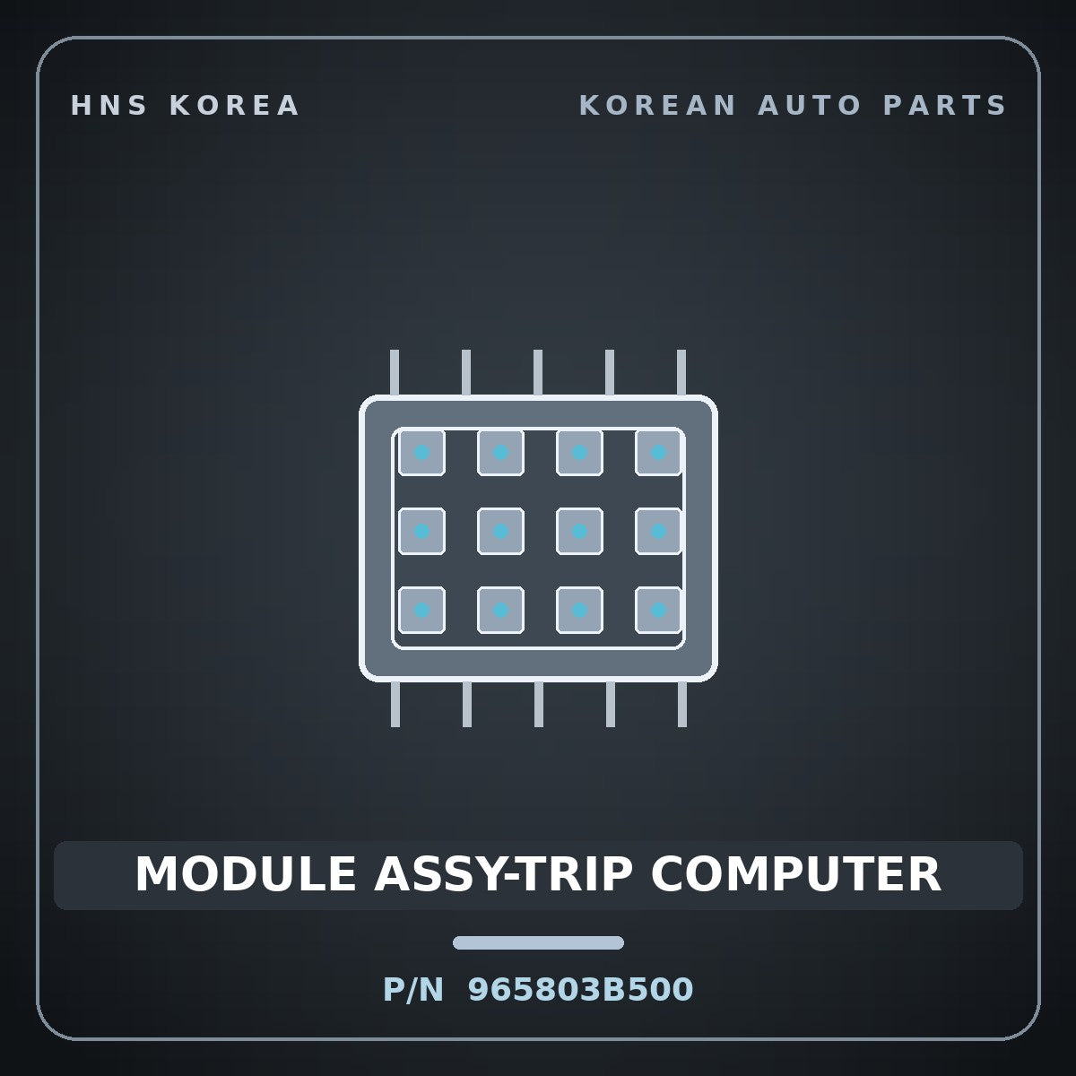Genuine Mobis MODULE ASSY-TRIP COMPUTER 965803B500 for Equus 1999 HNS Parts Korea